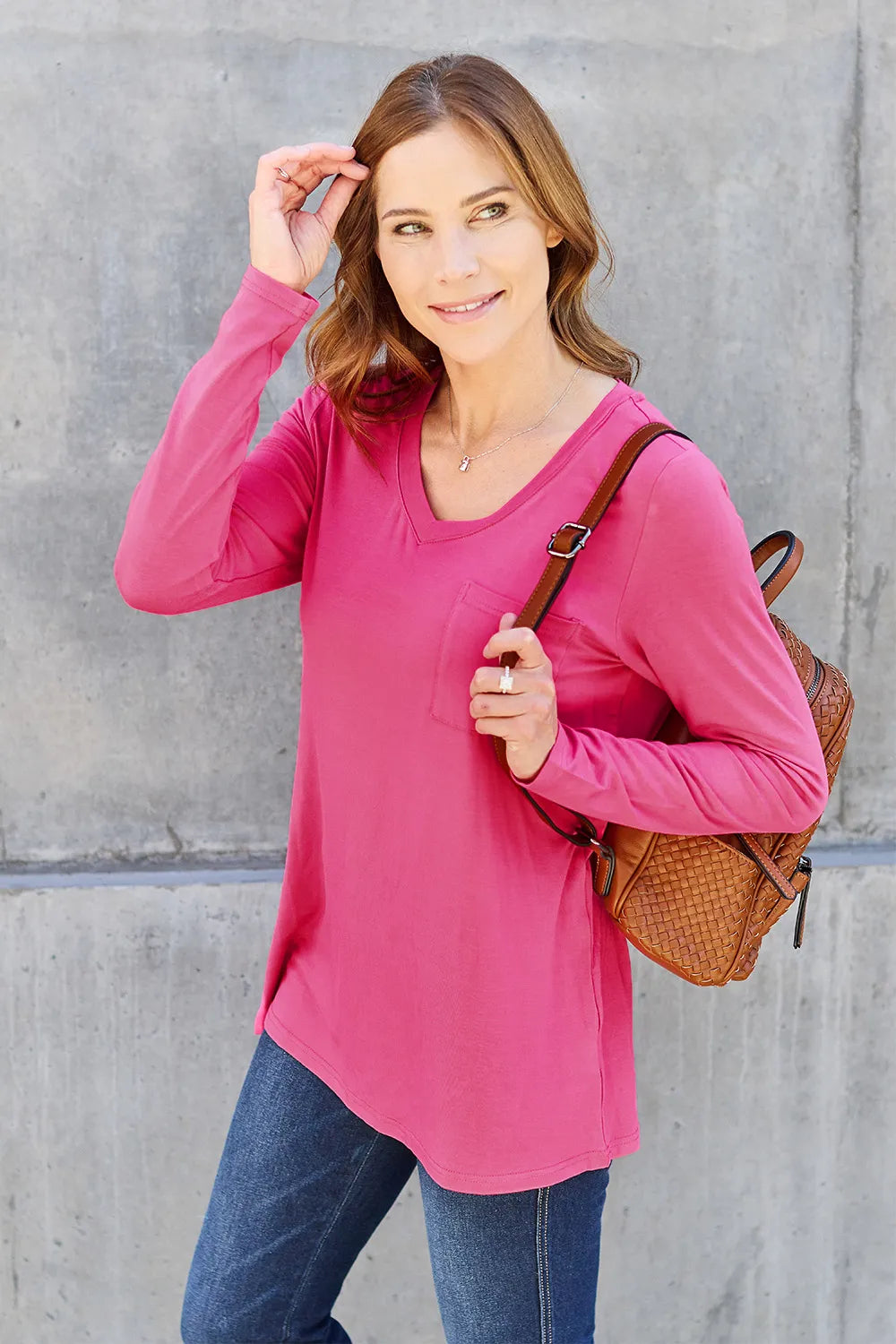 V-Neck Long Sleeve Top – Classic, Flattering & Versatile