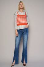 Insane Gene High Rise Front Slit Bootcut Jeans – Sleek Modern Fit