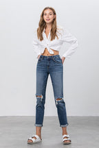 Insane Gene Mid Rise Slim Boyfriend Jeans – Relaxed Modern Fit