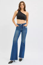 Risen Women’s Stretch Denim High Waist Flare Pants Vintage Bootcut Jeans