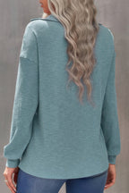 Half Zip Long Sleeve Solid Knit Top – Lightweight Everyday Essential