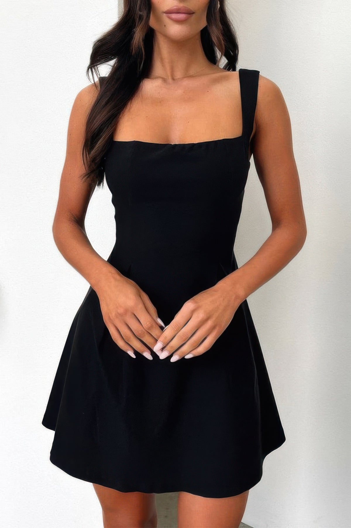 Sleeveless A-Line Dress – Wide Straps, Flattering Fit & Comfy Style