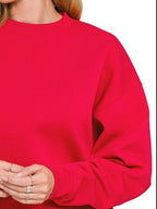Classic Fleece Crewneck Sweatshirt - Cozy, Warm & Versatile Everyday Pullover