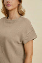 Textured Short Sleeve Top & Shorts Set – Comfy, Chic & Versatile
