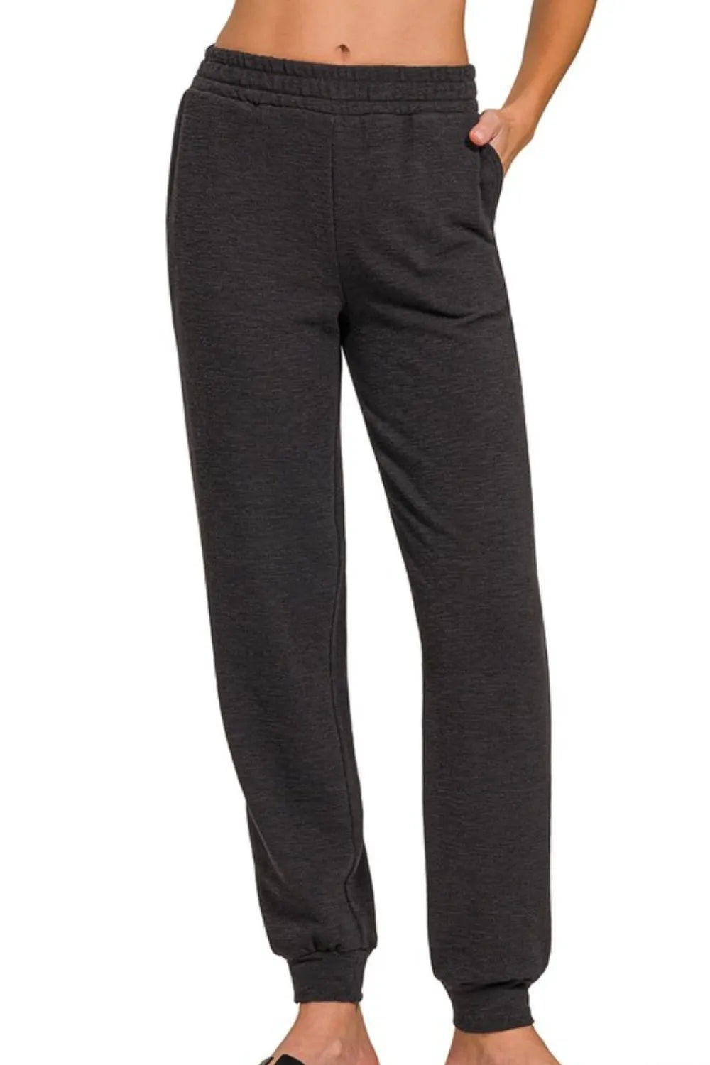 Cotton Slub Jogger Pants – Textured, Relaxed Fit & Tapered Ankles