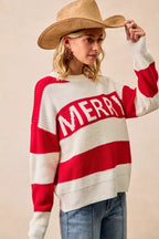 MERRY Graphic Holiday Pullover Sweater