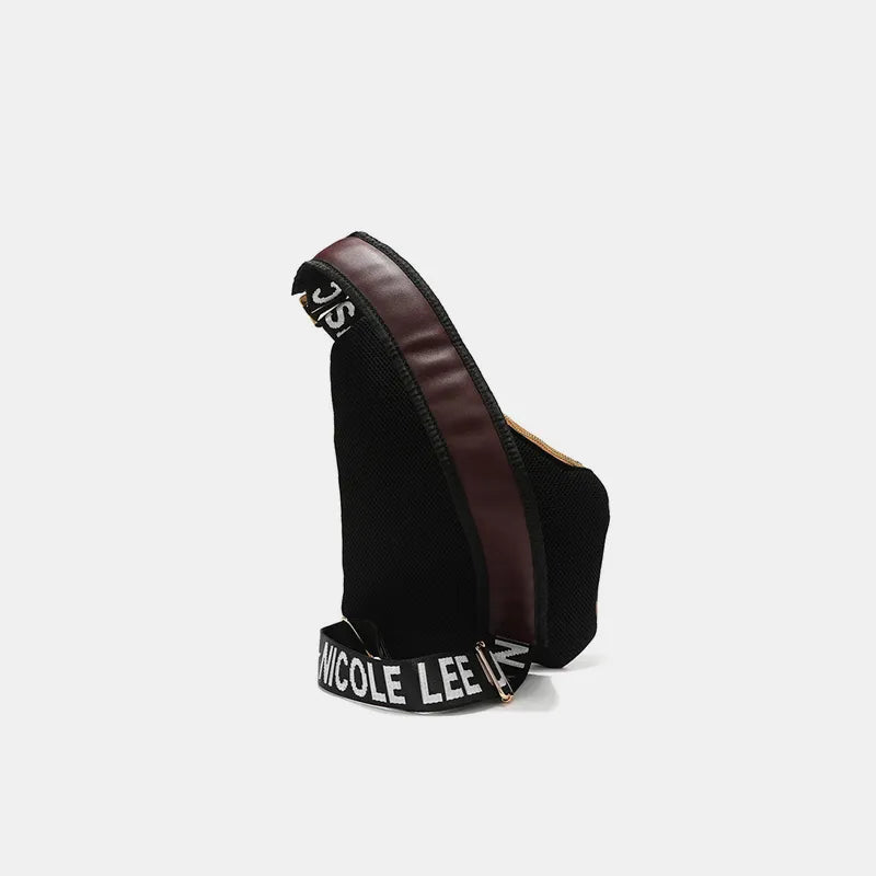 Nicole Lee Vegan Leather Leopard & Lip Crossbody – Bold, Chic & Compact