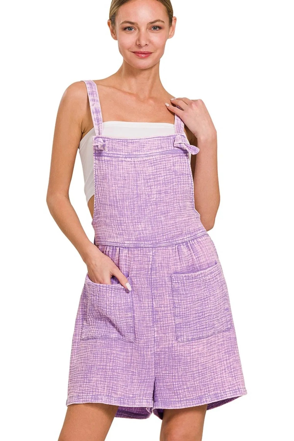 Acid Washed Double Gauze Romper – Soft, Lightweight & Stylish