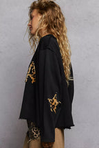 POL USA Patch French Terry Sweatshirt – Cozy Long Sleeve Casual Style