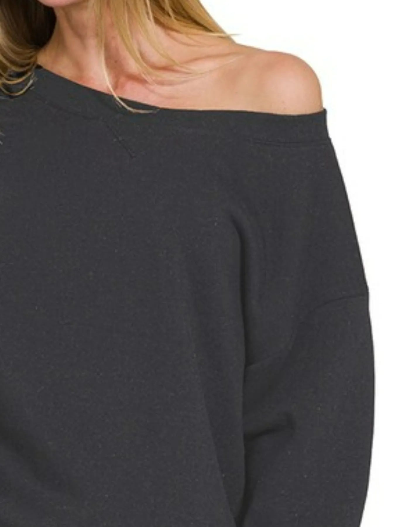 Off-Shoulder Lounge Set with Shorts – Cozy & Chic Casual Outfit