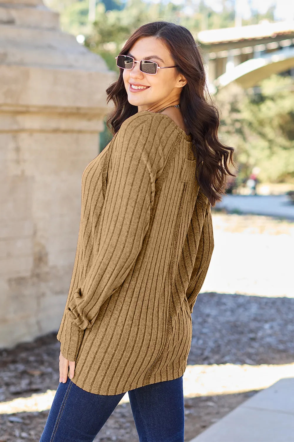 Ribbed Round Neck Knit Top – Classic, Cozy & Versatile
