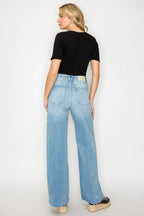 Artemis Vintage Mid Rise Wide Leg Jeans – Inseam Transform Fit