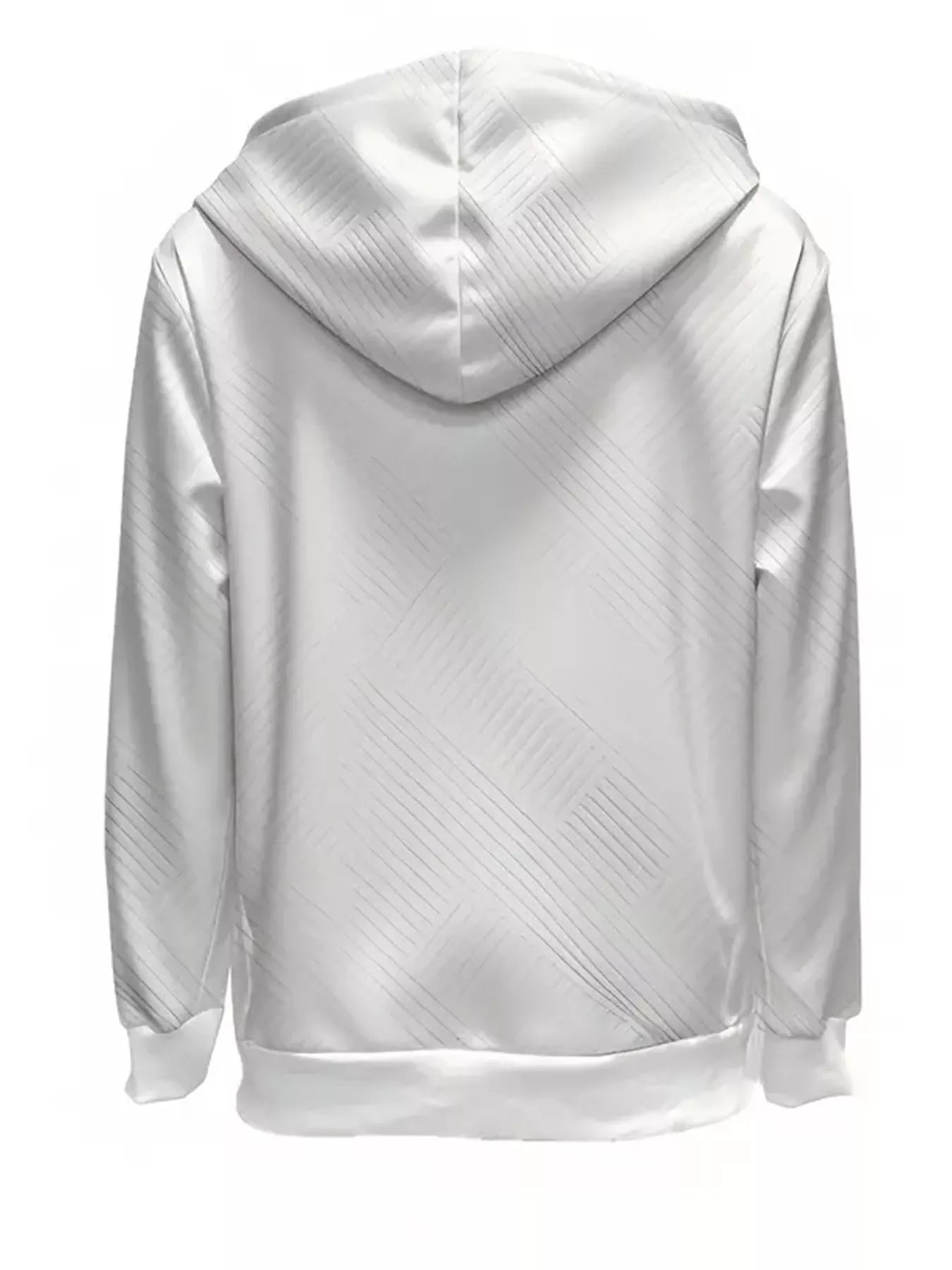 Texture Zip-Up Hoodie with Drawstring – Casual Everyday Layer