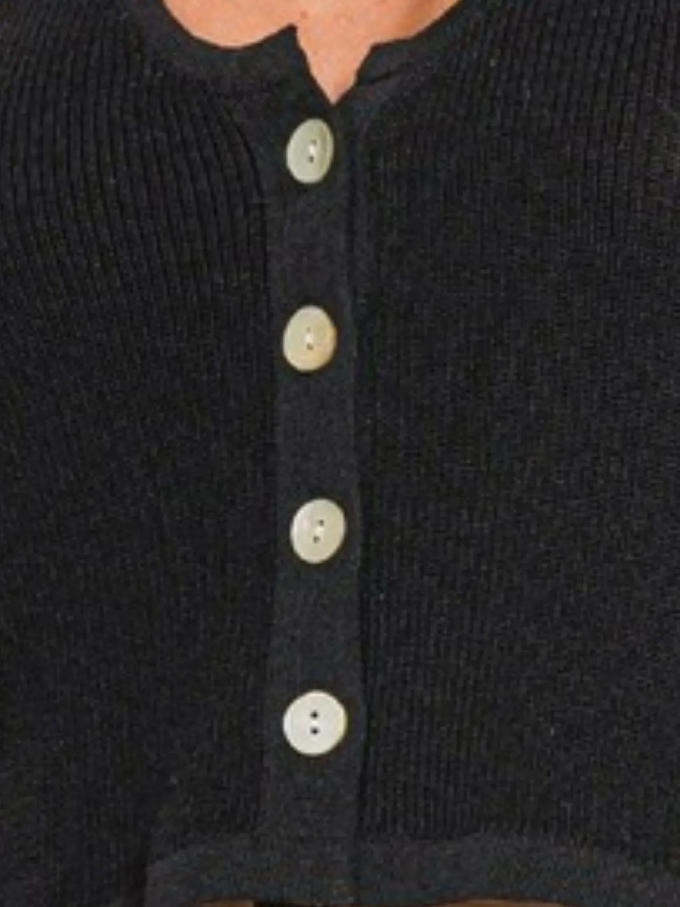 Black Ribbed Knit Sleeveless Sweater Vest – Cropped V-Neck Style