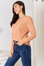Half-Button Long Sleeve Top – Chic, Versatile & Effortlessly Stylish