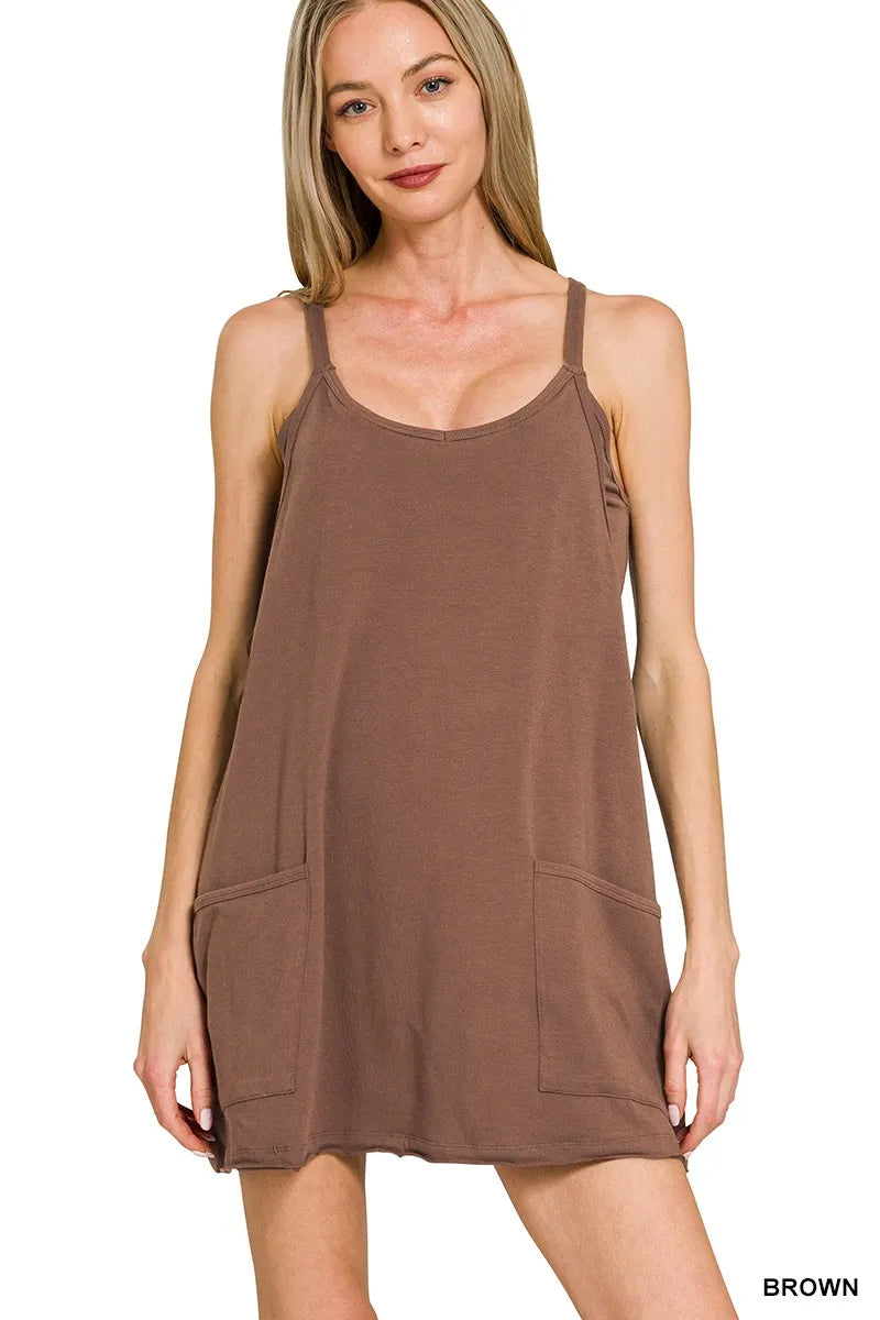 Cami Mini Dress with Built-in Romper Liner – Chic Summer Outfit