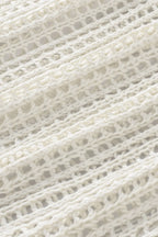 Openwork Round Neck Half Sleeve Knit Cover Up – Chic Beach Layer Style