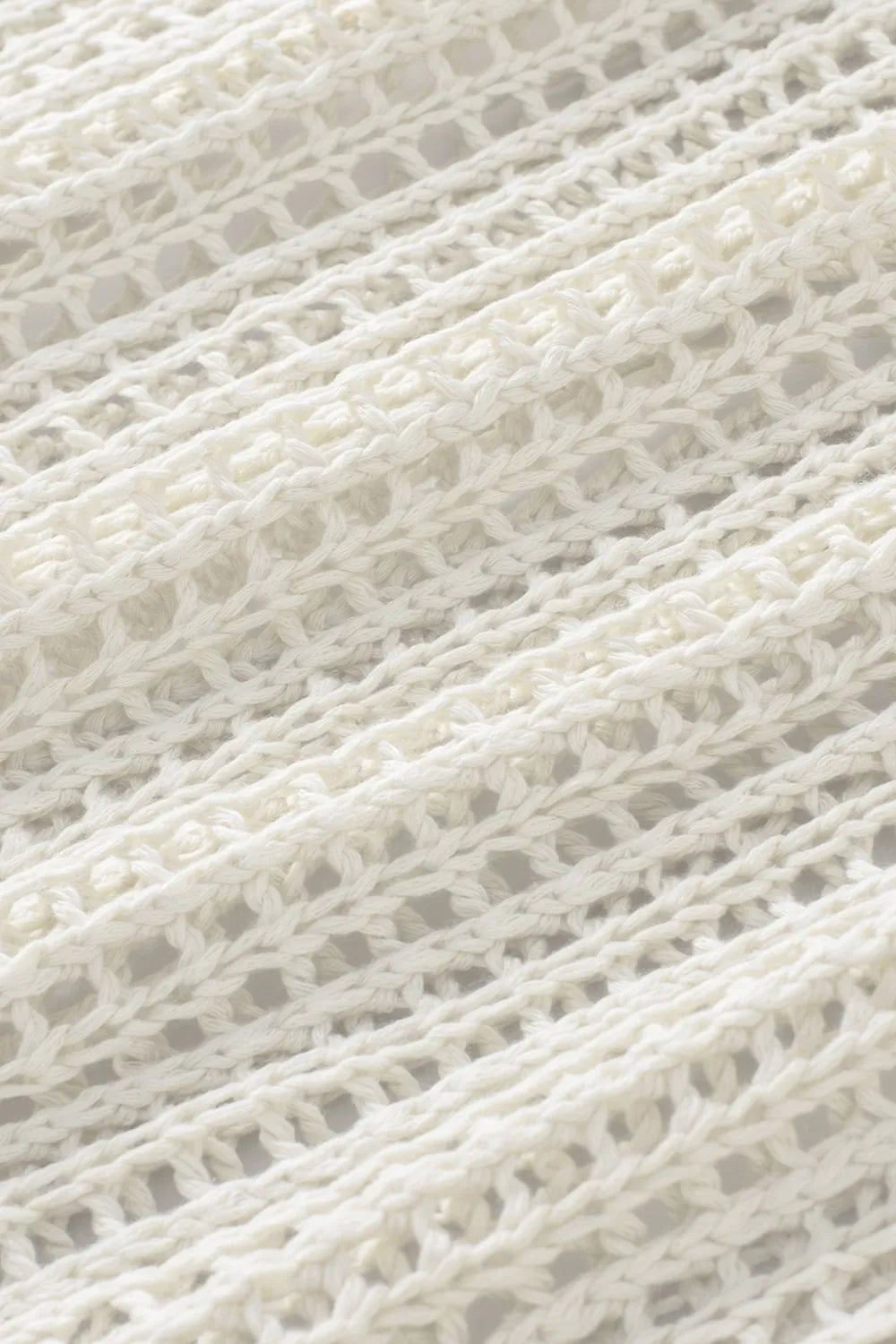 Openwork Round Neck Half Sleeve Knit Cover Up – Chic Beach Layer Style