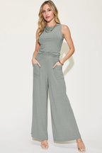 Ribbed Tank & Wide Leg Pants Set – Chic, Comfy & Effortless