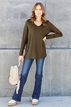 V-Neck Long Sleeve Top – Classic, Flattering & Versatile