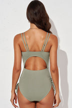 Tied Cutout Plunge One-Piece Swimsuit – Sexy Chic Swimwear