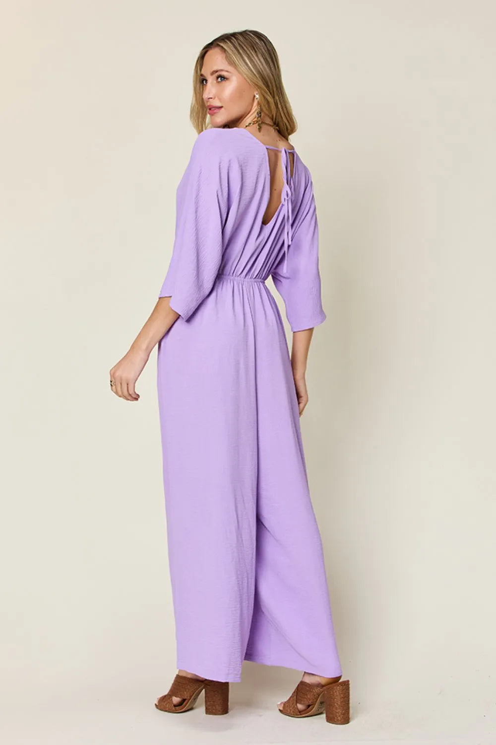 Surplice Wide Leg Jumpsuit with Pockets – Flattering, Chic & Comfy