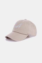 Washed Embroidered City Baseball Cap Adjustable Cotton Hat