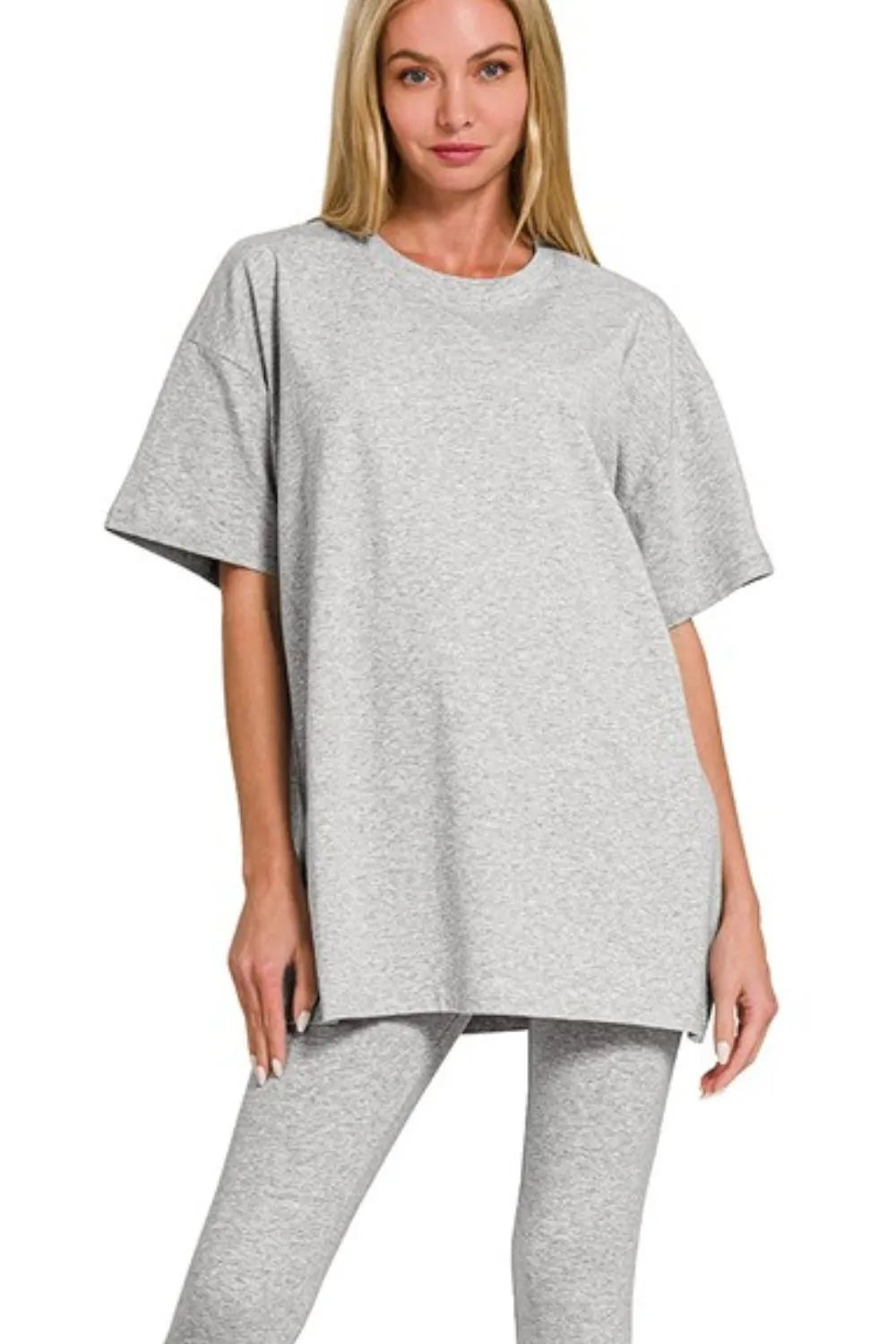 Oversized Tee & Leggings Set – Comfy, Stretchy & Everyday Ready