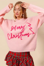 SO ME Merry Christmas Sweater – Festive Tinsel Lettering Holiday Style