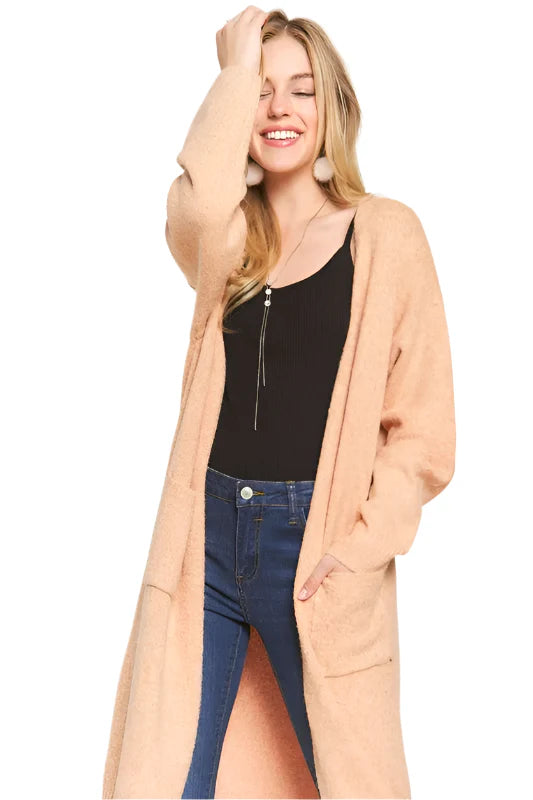 ADORA 2tone Sweater Open Cardigan