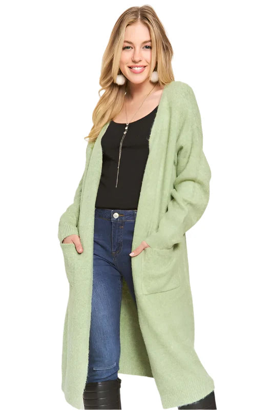 ADORA 2tone Sweater Open Cardigan