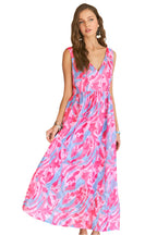 ADORA Abstract Floral V-Neck Maxi Dress