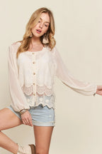 Button-Down Embroidered Blouse – Elegant, Versatile & Timeless