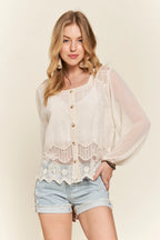 Button-Down Embroidered Blouse – Elegant, Versatile & Timeless