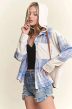 Plaid Hoodie Shacket – Button Down, Cozy & On-Trend for Any Season