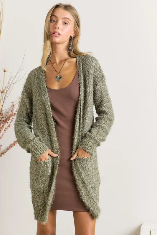Comfy Fuzzy Sweater Cardigan – Cozy, Soft & Effortlessly Stylish