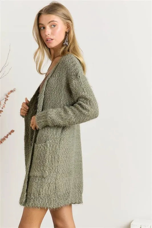 Comfy Fuzzy Sweater Cardigan – Cozy, Soft & Effortlessly Stylish