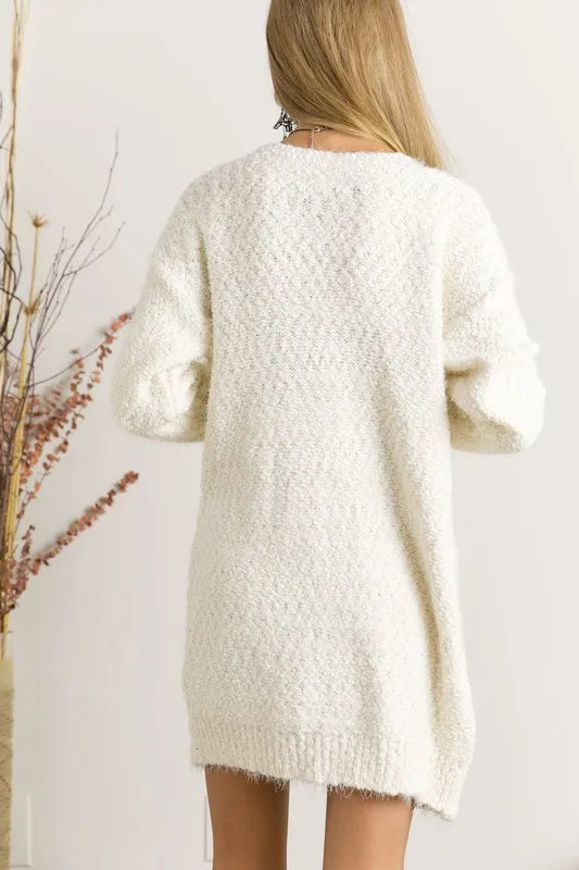 Comfy Fuzzy Sweater Cardigan – Soft, Cozy & Effortlessly Stylish