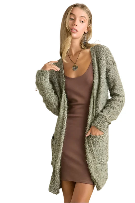 Comfy Fuzzy Sweater Cardigan – Cozy, Soft & Effortlessly Stylish