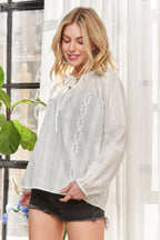 Cotton Peasant Top – Classic Boho Style with Relaxed Comfort