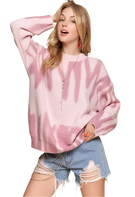 Drop Shoulder Graffiti Sweater – Bold, Urban & Trendy Style