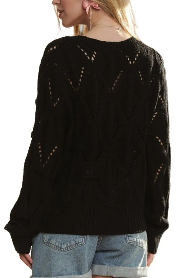 Loose Fit V-Neck Knit Top – Cozy, Flattering & Perfect for Everyday Wear