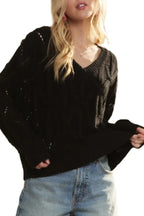 Loose Fit V-Neck Knit Top – Cozy, Flattering & Perfect for Everyday Wear