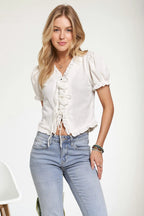 Ballet-Inspired Blouse – Elegant Draping with Feminine Charm