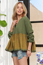 Mineral Washed Babydoll Tunic – Trendy, Relaxed & Flattering Fit
