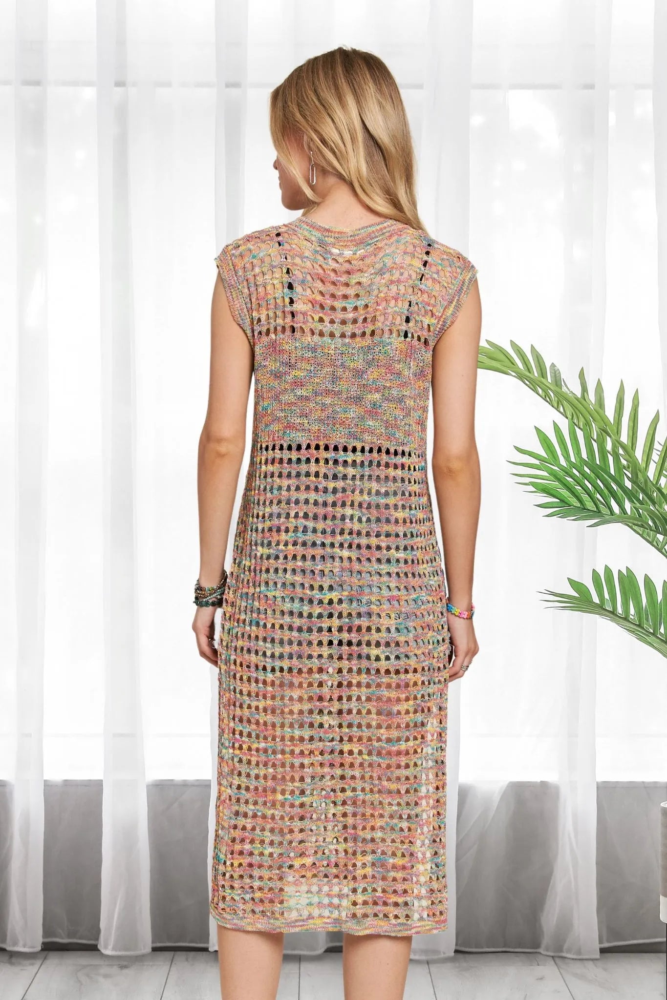 Multi Color Crochet Tunic Top – Boho Chic Style for Summer Days