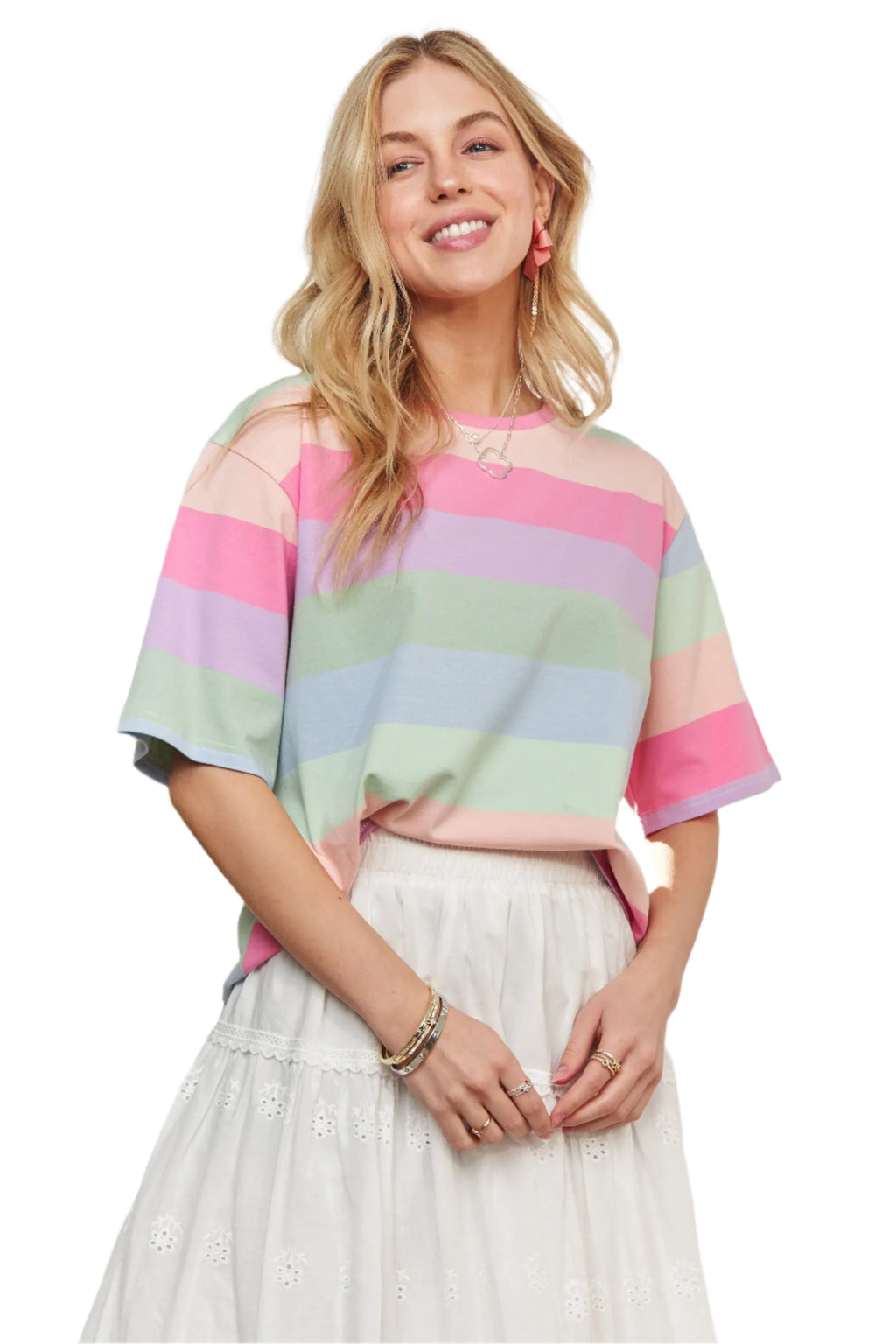 Multi Color Stripe Casual Top – Bright, Fun & Easy Everyday Style