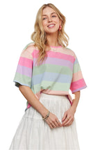 Multi Color Stripe Casual Top – Bright, Fun & Easy Everyday Style