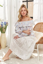 Ruffled Off Shoulder Floral Blouse – Romantic & Feminine Style