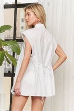 Solid Cap Sleeve Button-Up – Timeless Style for Work or Casual Wear
